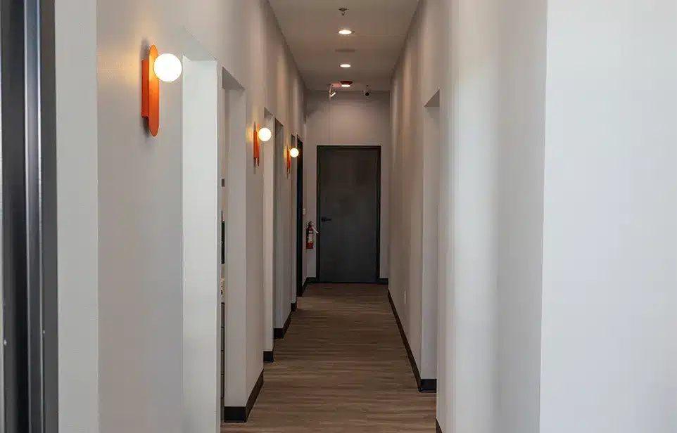 Allen Dental Lounge Office Corridor